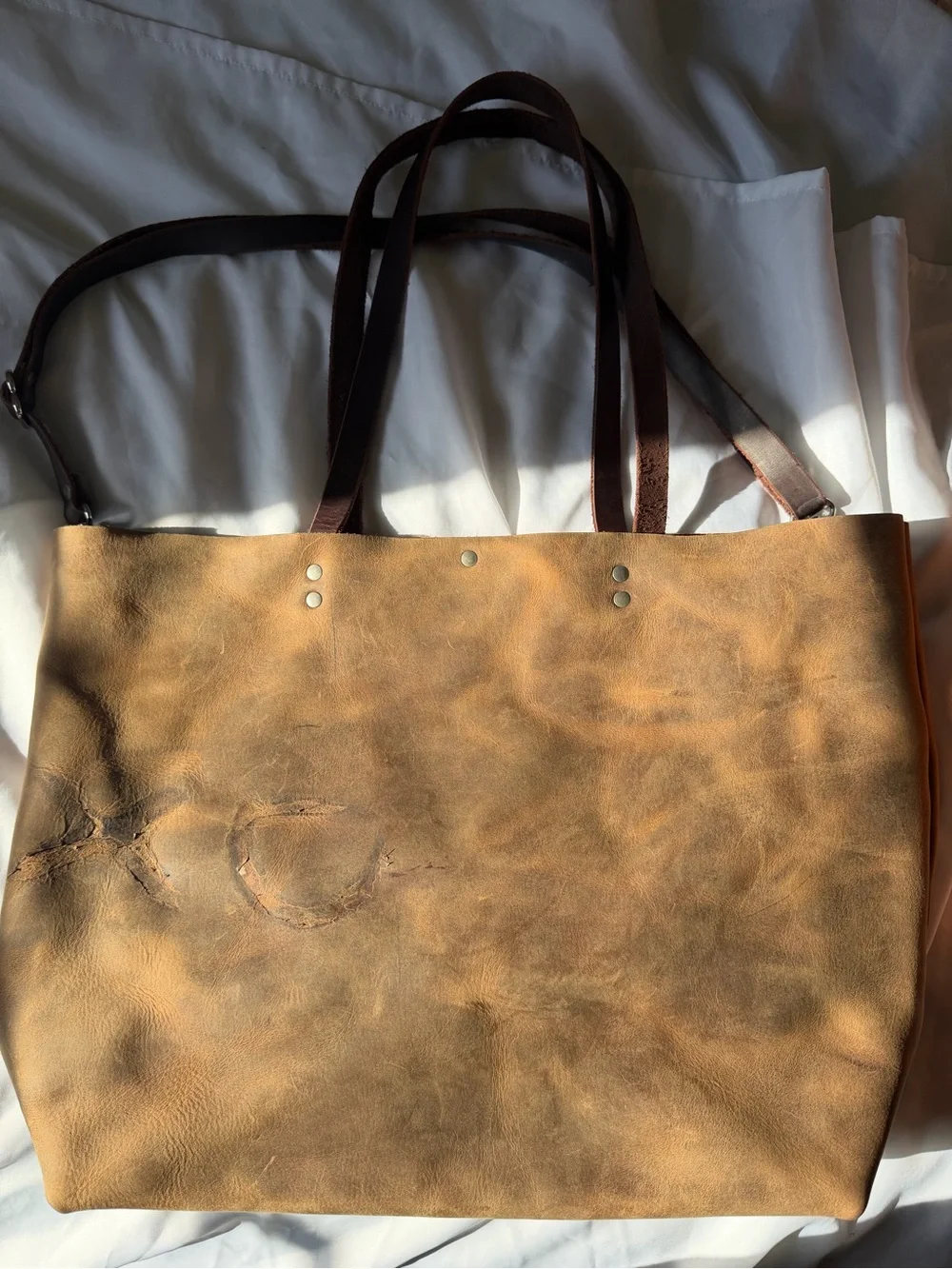 Anney Life Leather Cognac tote
